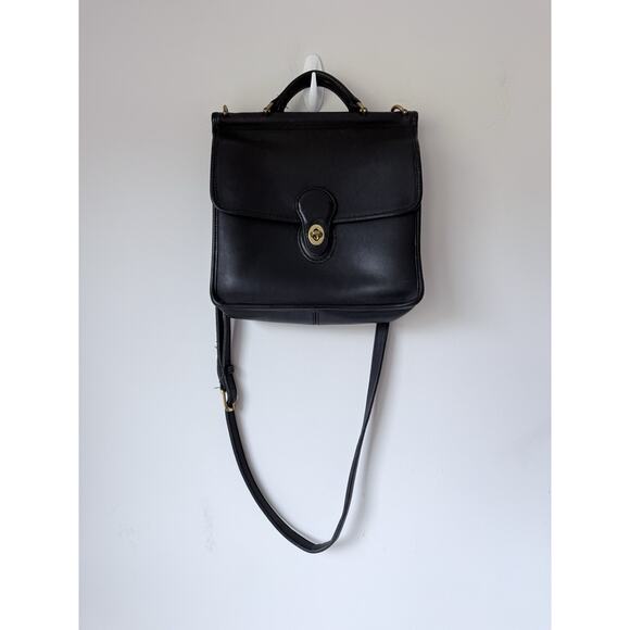 RARE Vintage COACH 9927 Willis Crossbody Purse In Black B6B 9927 Very Clean - Picture 1 of 7